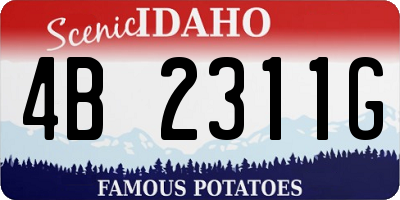 ID license plate 4B2311G