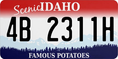 ID license plate 4B2311H