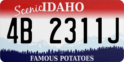 ID license plate 4B2311J