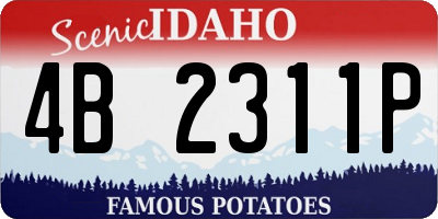 ID license plate 4B2311P