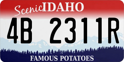 ID license plate 4B2311R