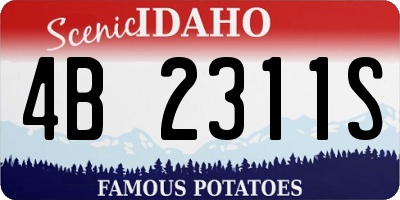 ID license plate 4B2311S