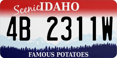 ID license plate 4B2311W