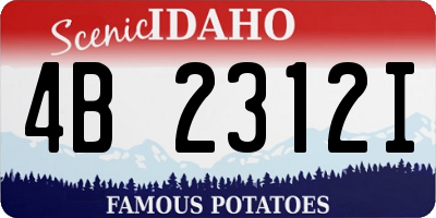 ID license plate 4B2312I