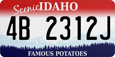 ID license plate 4B2312J