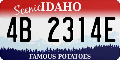 ID license plate 4B2314E