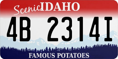 ID license plate 4B2314I