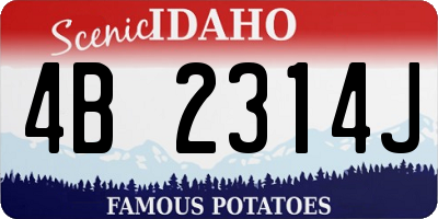 ID license plate 4B2314J