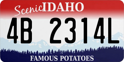 ID license plate 4B2314L