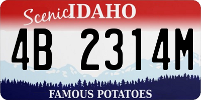 ID license plate 4B2314M