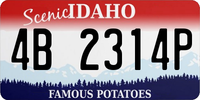 ID license plate 4B2314P