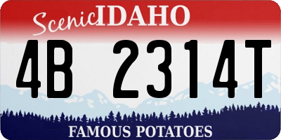 ID license plate 4B2314T