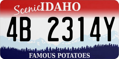 ID license plate 4B2314Y