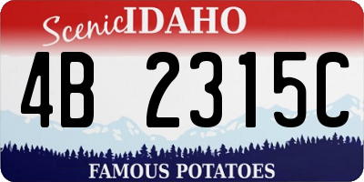 ID license plate 4B2315C