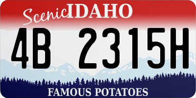 ID license plate 4B2315H