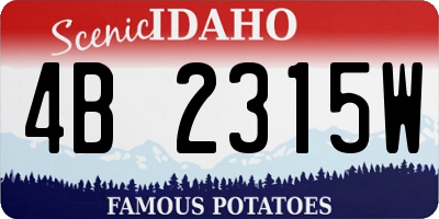 ID license plate 4B2315W