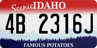 ID license plate 4B2316J