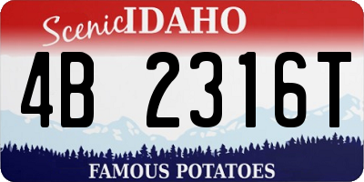 ID license plate 4B2316T