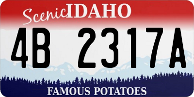 ID license plate 4B2317A