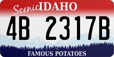 ID license plate 4B2317B