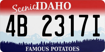 ID license plate 4B2317I