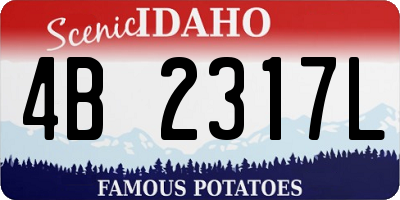 ID license plate 4B2317L