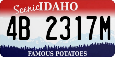 ID license plate 4B2317M