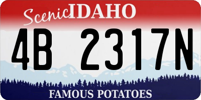 ID license plate 4B2317N