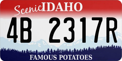 ID license plate 4B2317R
