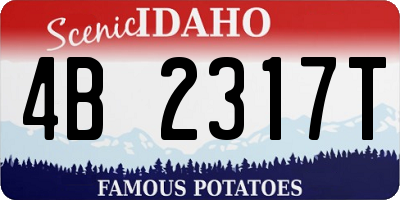 ID license plate 4B2317T