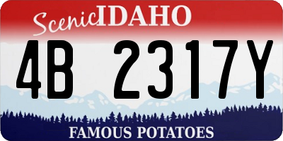 ID license plate 4B2317Y