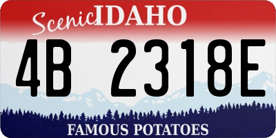 ID license plate 4B2318E