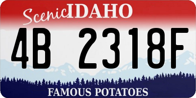 ID license plate 4B2318F