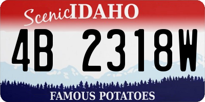 ID license plate 4B2318W