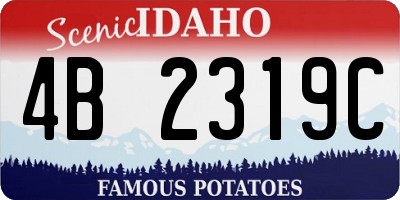 ID license plate 4B2319C