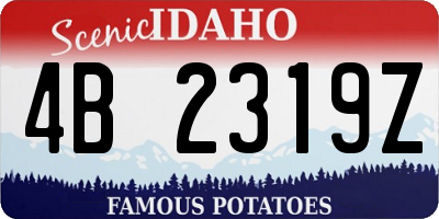 ID license plate 4B2319Z