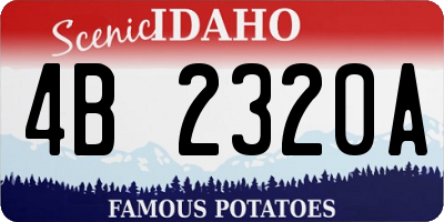 ID license plate 4B2320A