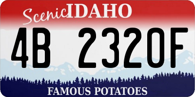 ID license plate 4B2320F