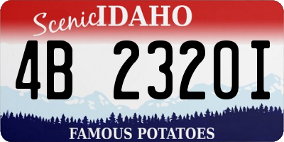 ID license plate 4B2320I