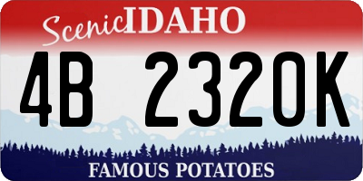 ID license plate 4B2320K