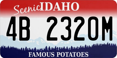 ID license plate 4B2320M