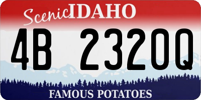 ID license plate 4B2320Q