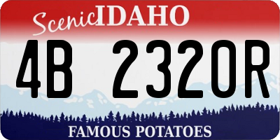 ID license plate 4B2320R