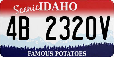 ID license plate 4B2320V