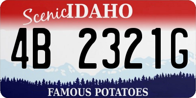 ID license plate 4B2321G