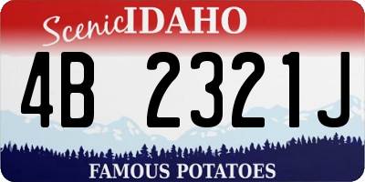 ID license plate 4B2321J