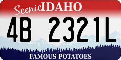 ID license plate 4B2321L