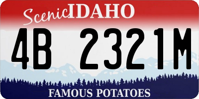 ID license plate 4B2321M