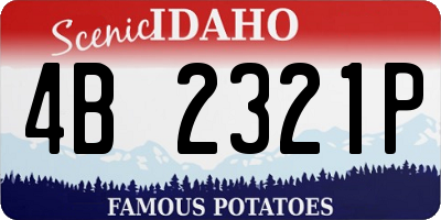 ID license plate 4B2321P