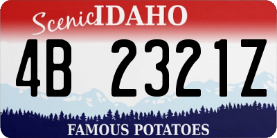 ID license plate 4B2321Z